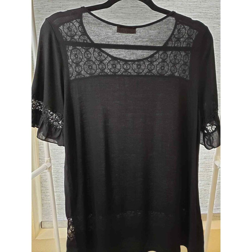 Womens Blouse Top Lavish Black Large 100133 Goth Whimsigoth Witchy